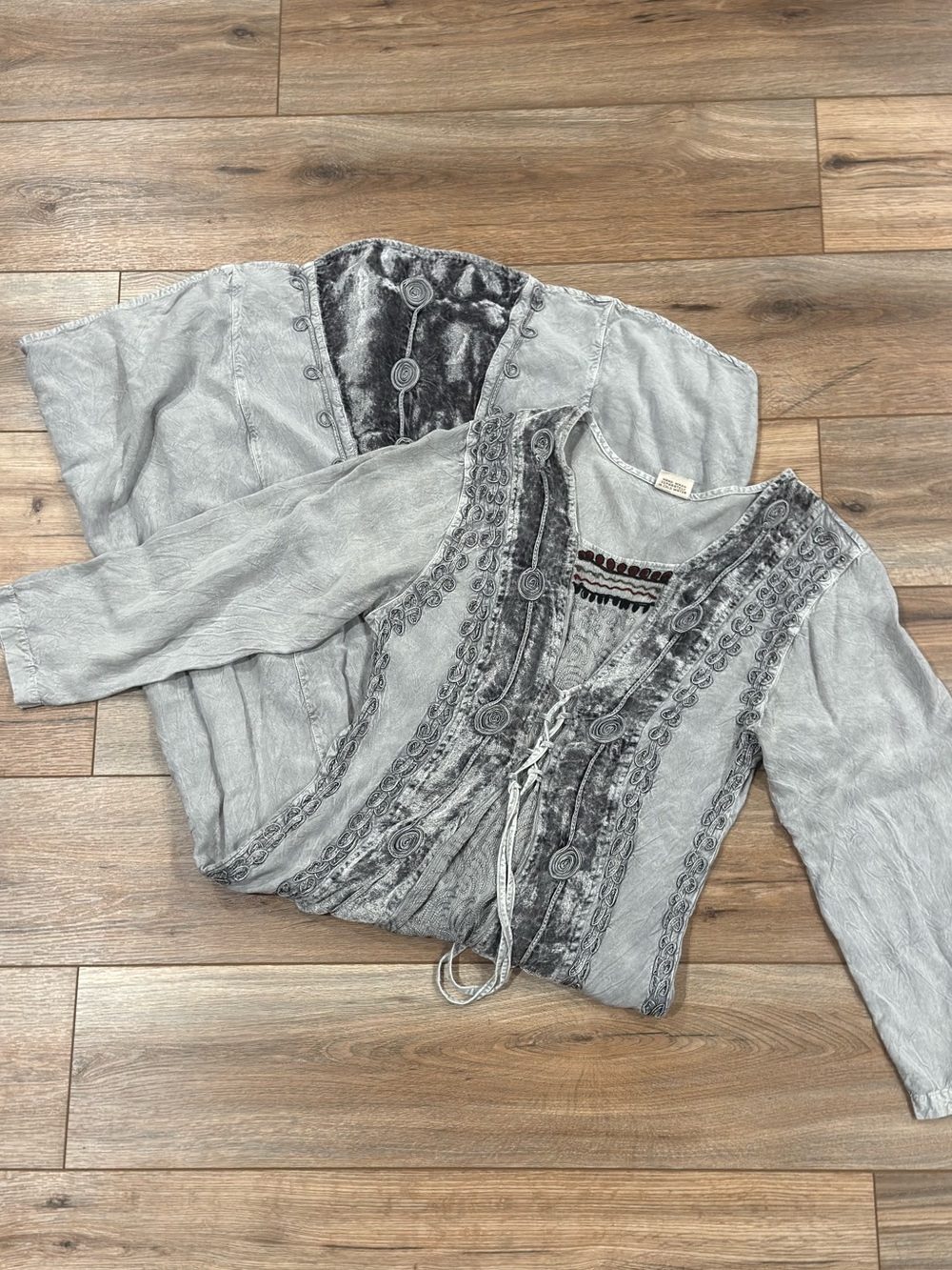 MAGIC Vintage 90s Boho Fairy Grunge Gray Corset Midi Dress | One Size Fits All